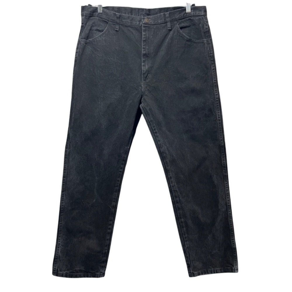Vintage Rustler Jeans Relaxed Fit Black Denim Pants Size 40x30 Wrangler Straight